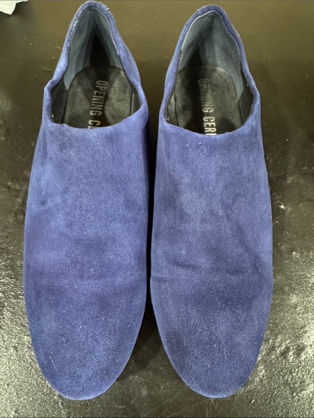 Opening Ceremony Women's Navy Suede Slip-On Loafers